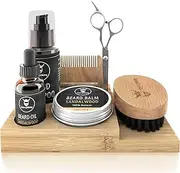 Beard Caddy Organizer for Grooming Products - Men's Bathroom Organizer Display Stand - Beard Product Holder for Your Beard Oil, Balm, Wash, Comb, Brush & Scissors, (1 Piece Caddy)