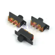 50pcs SPDT 2 Position 3 Pins Panel Mount Horizontal Slide Switch SS-12F16