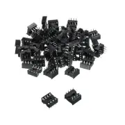 DIP IC Chip Socket Adapter Flat Pin 8P 2.54mm Pitch IC Socket, 50 Pack