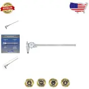 12-Inch Dial Caliper with Knurled Lock and ±0.002'' Accuracy for Precision Use