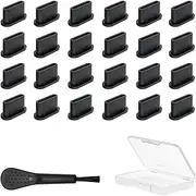 20 Pcs USB C Dust Plugs Covers, USB Type C Port Cover Dust Cap Compatible with iPhone 16/15 Pro Max, Samsung Galaxy S24 S23/ Google Pixel/Any Type C Port, USB C Charging Port Plug (Oldtypec007)