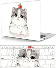 Compatible with MacBook Pro 16 inch Case with Touch ID 2021/2023 Release Model M1 A2485/A2780 M2 Pro/Max Chip, Plastic Protective Matt Durable Hard Shell Case Cover & Keyboard Cover, Cat