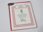 Papyrus Letterpress Christmas Card: To My Parents Wonderful Love Joy Mistletoe