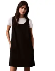 [Calvin Klein] Refi Suiting A Line Shift Dress in Black
