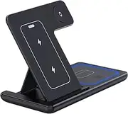 Wireless Charging Station -ABS Traveling Portable Wireless Fast Charger 15w Foldable Stand Pad Dock for Supporting Multiple Devices Family Travel Earphones