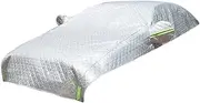 Windproof Car Cover with Buckles Car Hail Protector with Reflective Strips Thicken Coupe Sedan for SUV Hail Hatchback Blanket