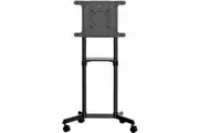 StarTech.com Mobile TV Cart, Portable Rolling TV Stand, 37-70 inch VESA Display Mount (154lb/70kg), Shelf & Storage, Rotate/Tilt