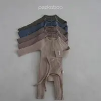 在飛比找蝦皮商城優惠-peekaboo 羅紋新生兒連身衣 ｜新生兒衣服 寶寶套裝 