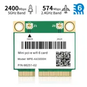 AX3000 Dual Band WiFi 6 MPE-AX3000H 802.11AX Bluetooth 5.2 Mini PCI-E WiFi Card
