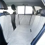 Ondoing Pet Dog Back Car Seat Cover Rear Seat Protector Hammock Mat HeavyDuty Waterproof Backseat Protector Safety Protect for Large Dogs Travel Outgoing Vocation Transport L Grey