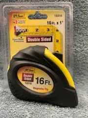 16-ft HEAVY DUTY Tape Measure, Double Sided, EZ Read Fractions by IVY Classic