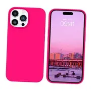 for iPhone 14 Pro Max Case, Soft Silicone Gel Rubber Bumper T026-Hot Pink