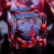 ARUOHHA Liquid Core DND Dice Set, Vampire Sharp Edged Dice for Dungeons and Drag