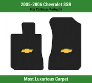 Lloyd Luxe Front Carpet Mats for '05-06 Chevrolet SSR w/Gold Chevy Bowtie 1 Logo (for: Chevrolet)