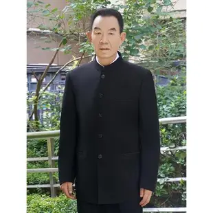 立領男士外套婚禮西服爸爸中山裝