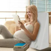 DreamZ Cool Gel Memory Foam Wedge Pillow Neck Back Support White M