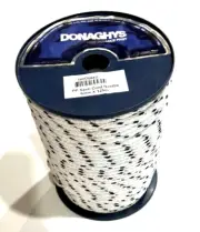 DONAGHYS SASH CORD WHITE/BLACK FLECK 6MM X 125M ROLL MARINE YACHT DINGHY