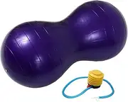 1Set Yoga Peanut Ball with Inflator Thicken Exercise Ball for Yoga Fitness and Massage Durable and Portable for Core Strength Balance and Rehabilitation