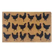 Solemate Premium Chooks 50x80cm Biodegradable Mat Coconut Coir Natural & Black