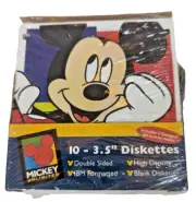 DISNEY 10-PACK 3.5" FLOPPY DISKETTES MICKEY, MINNIE, PLUTO, GOOFY+NEW SEALED
