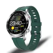 Smart Watch Men Heart Rate Blood Pressure Information Reminder Sport Waterproof Smart Watch for Android IOS Phone - Silicone green