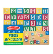 Melissa & Doug Classic Toy - Wooden Abc123 Blocks