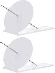 Kisangel 2Pcs Equatorial Sundial Clock Plastic Educational Model Ancient Measurement Tool for Science Learning Lightweight Teaching Aid for Students and Beginners