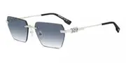 Dsquared2 D2 0102/S 010/08 Men's Sunglasses Silver Size 58