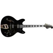 Hagstrom '67 Viking II Hollow-Body Guitar, Resinator Fretboard, Black Gloss