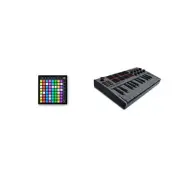 Novation Launchpad Mini [MK3] + AKAI Professional MPK Mini MK3 - Portable MID...