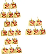 TEHAUX 4sets Tiger Charms Metal Jewelry DIY Craft Charms for Necklace Bracelet Making Animals 5pcs*4