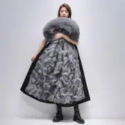 Womens Real Fox Fur Collar Hooded Long Coat Overcoats Parka Detachable Lined Zip