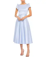 Mac Duggal Cap Sleeve Midi Dress