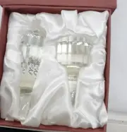 OLEG CASSINI CRYSTAL BOTTLE STOPPERS - New AND SIGNED