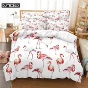 a2871 Bed Sheets Flamingo Bedding Set Duvet Cover Set Bedding Digital Printing Bed Linen Bedding Set Fashion Design3-Piece Bedding Set (1 Duvet Cov