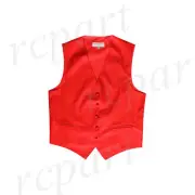 New Men's Paisley Tuxedo Vest Waistcoat only prom Red formal wedding party