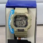 Casio W737HX-5A Illuminator Men's Digital Tan Brown Resin Band Watch Brand New!