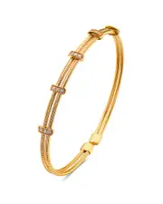 Forever Creations 14K 0.20 ct. tw. Diamond Flexible Cuff Bracelet