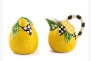 Mackenzie Childs Lemon Creamer and Sugar Set