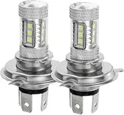 JECOMPRIS Titanium Alloy Led Headlights 80w H4 Bulbs Daytime Running Lights Fog Lamps for Car