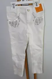 Gymboree Fairytale Forest Girl's Size 4 Corduroy Ivory Pants Sparkle NEW NWT