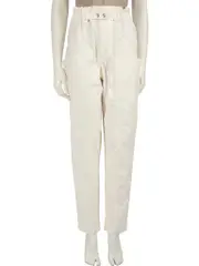 White Paperbag Waist Eunice Trousers