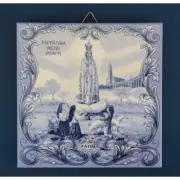 Blue Tile Fatima Apparitions Our Lady Portugal three little shepherds