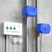 Water Leak Detector, Automatic Water Leak Alarm System, with 3/4" NPT Shutoff Va