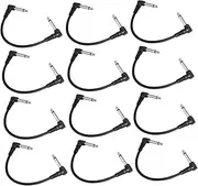 ibasenice 12-Pack Guitar Patch Cables Bass Audio Cable for Musical Instruments Guitar Effect Adapter Effect Cord