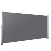 Sun Awning Shade Outdoor Retractable Screen Grey - 1.4x3m