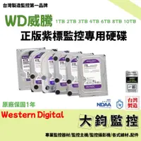 在飛比找蝦皮購物優惠-【大鈞監控】‼️現貨✅ 正版WD紫標監控專用硬碟 1TB 2