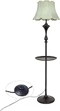 Indoor Floor Lamps LED Side Table and Floor Lamp, Modern Floor Lamp with Tray for Bedrooms, Living Room, Office, Reading Standing Lamp(Green)