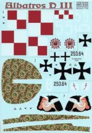 Print Scale 48-042 Albatros D.III, Aircraft wet decal, 1/48 scale