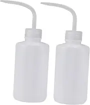 2pcs Curved Neck Squeeze Bottle for Precise Watering Cleaning Plastic Bottles with Measurement Marks for Plants Lab Use Liquid Dispensing